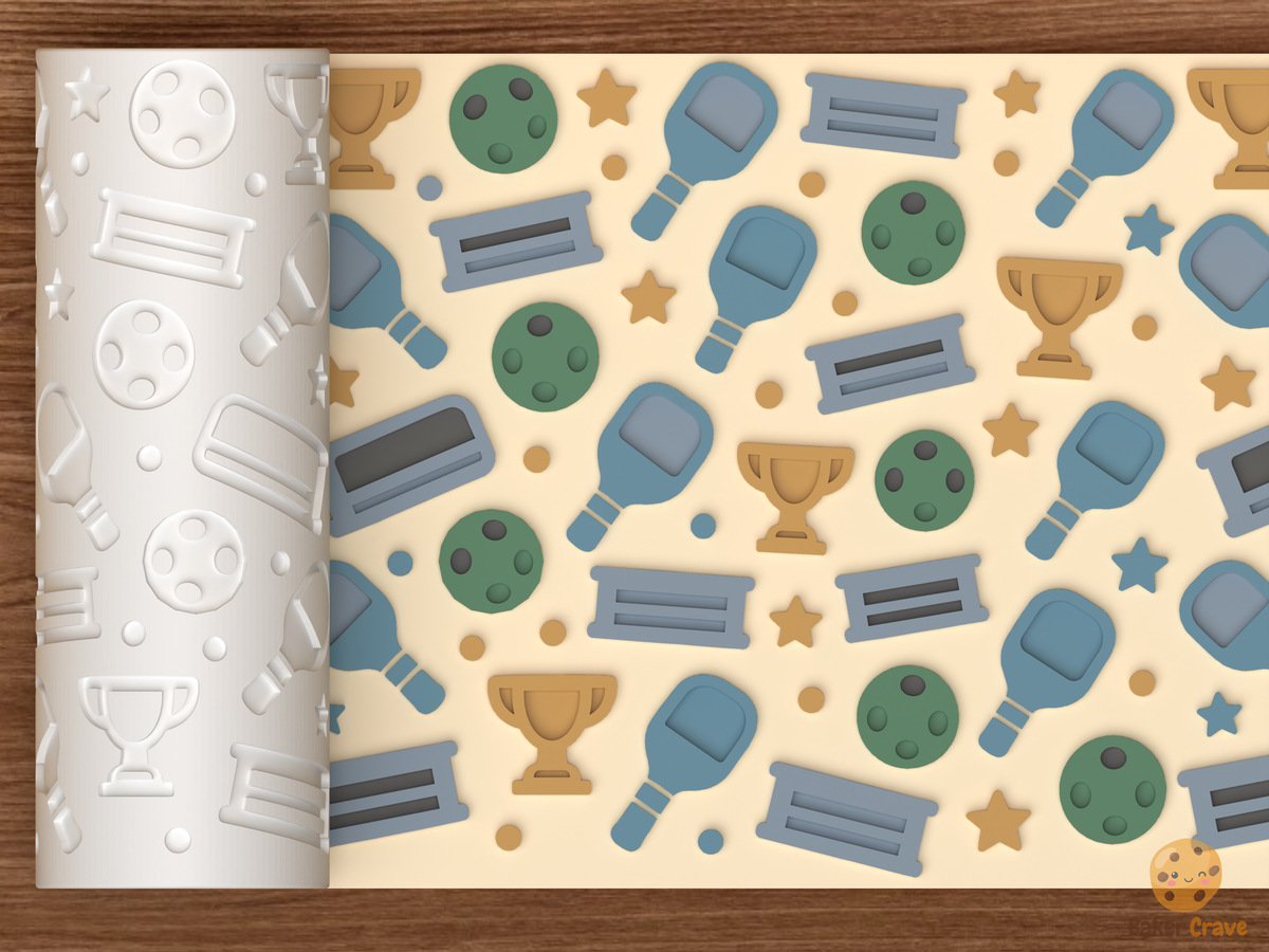 Pickleball Awards Textured Roller - 01 main photo emboss colored