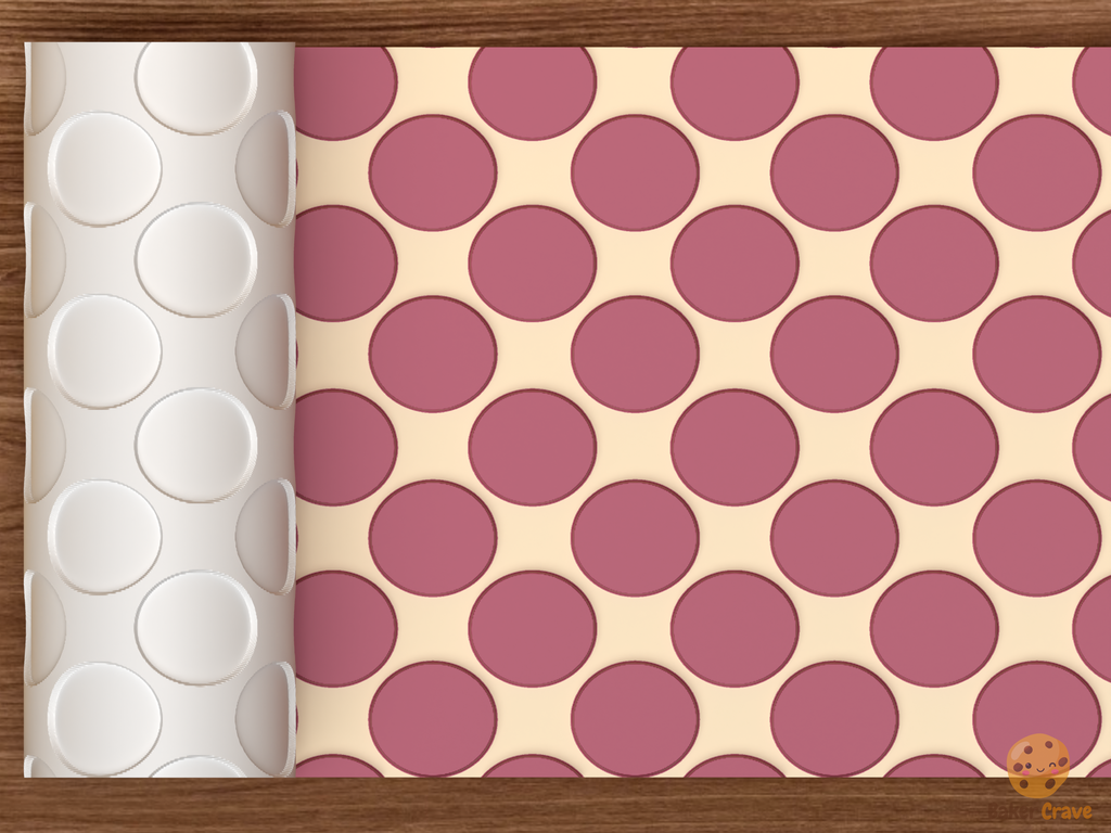 Oversized Polka Dot Textured Roller STL File - 01 main photo emboss colored