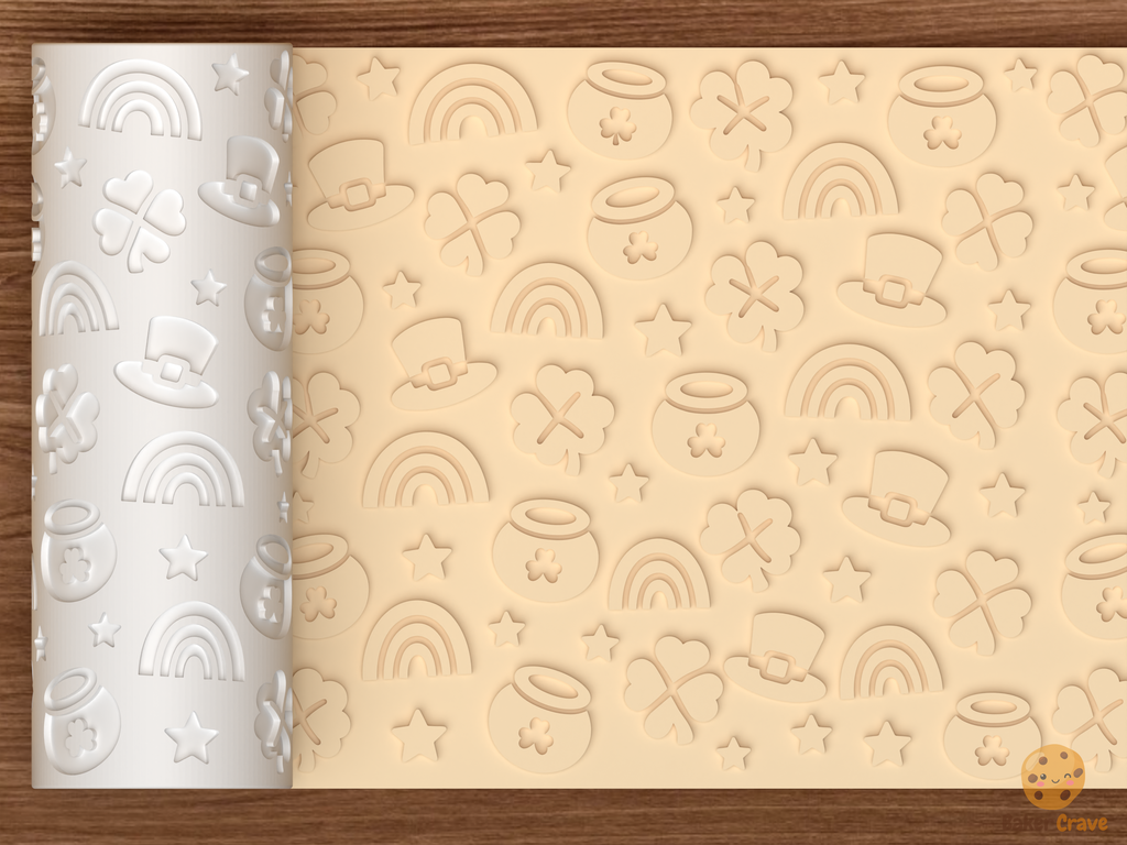 St Patrick's Day Textured Roller STL File