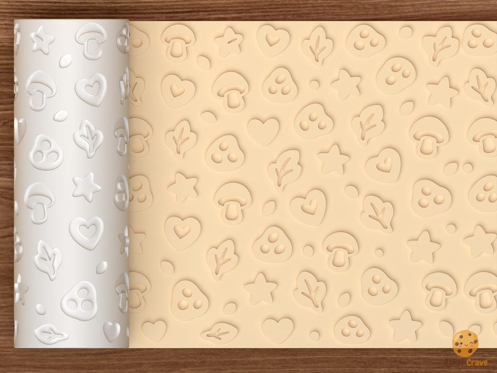 Fawn Forest Textured Roller STL File - 01 main photo emboss