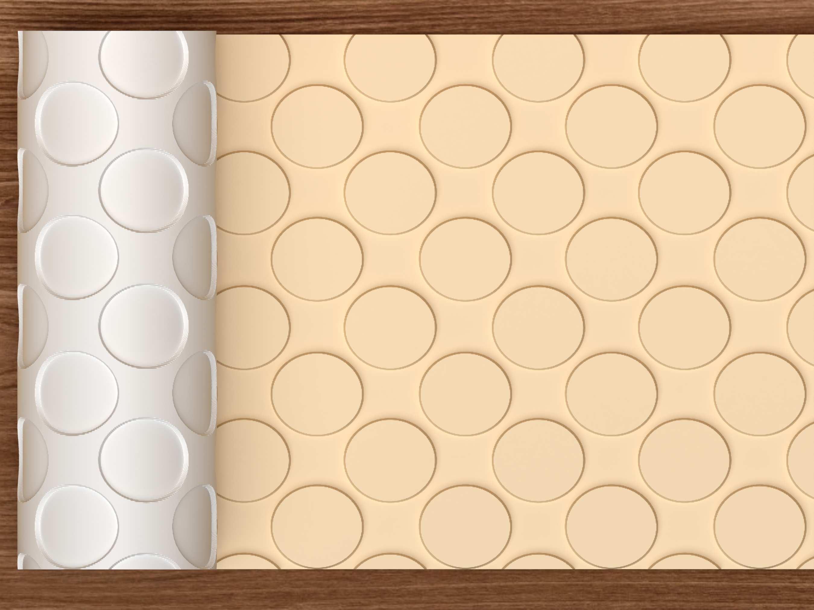 Oversized Polka Dot Textured Roller STL File - 01 main photo emboss