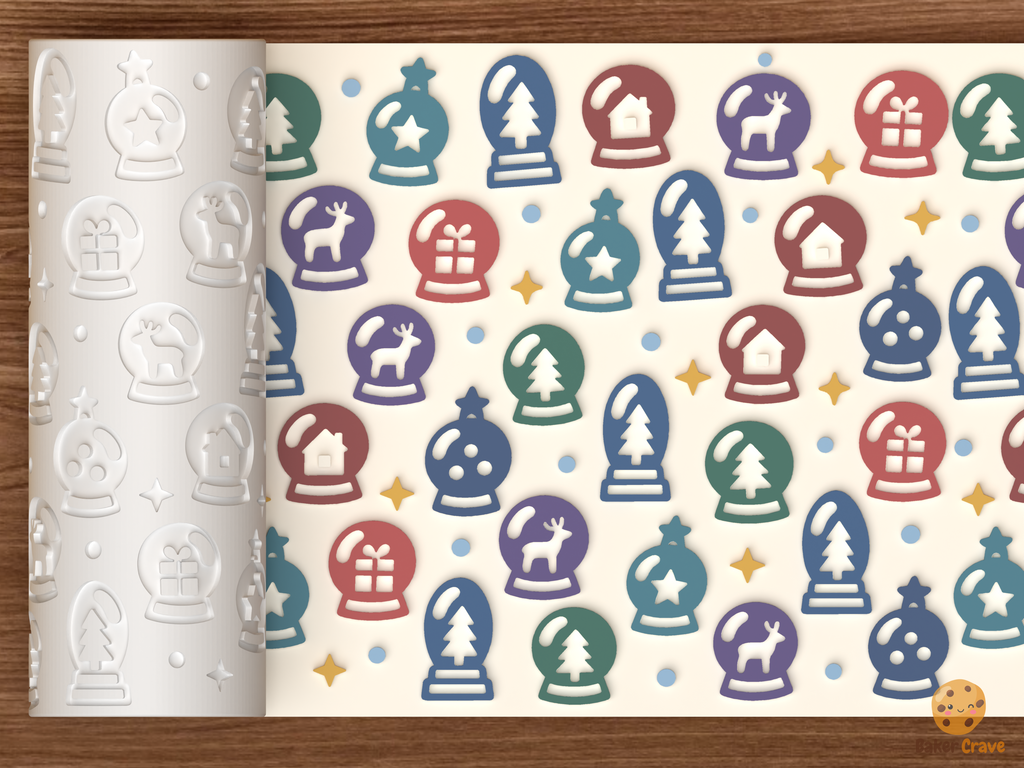 Snow Globes Textured Roller STL File