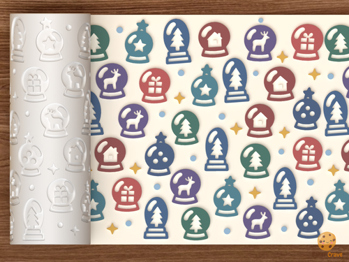 Snow Globes Textured Roller STL File
