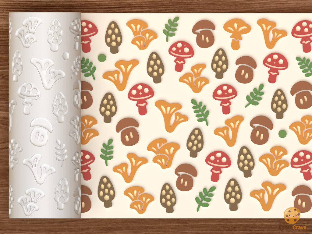 Mushroom Forager Textured Roller STL File