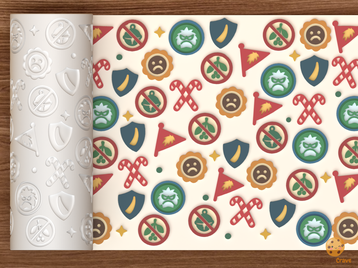 Anti Christmas Club Badges Emblems Textured Roller