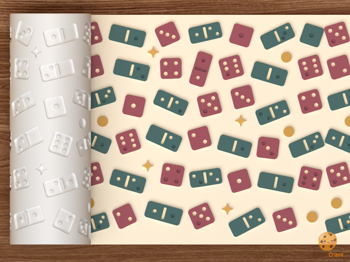 Dice Domino Game Night Textured Roller