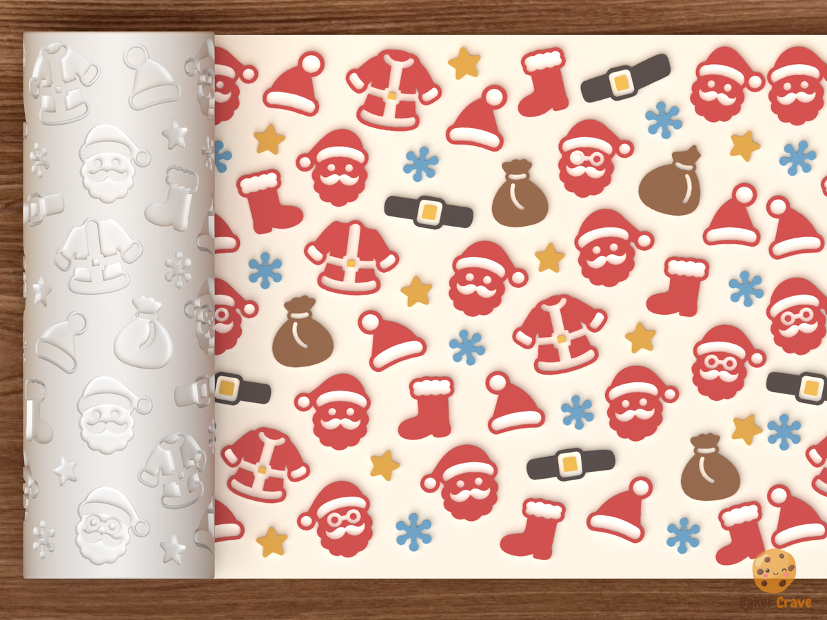 Santa Claus Faces Suit Textured Roller