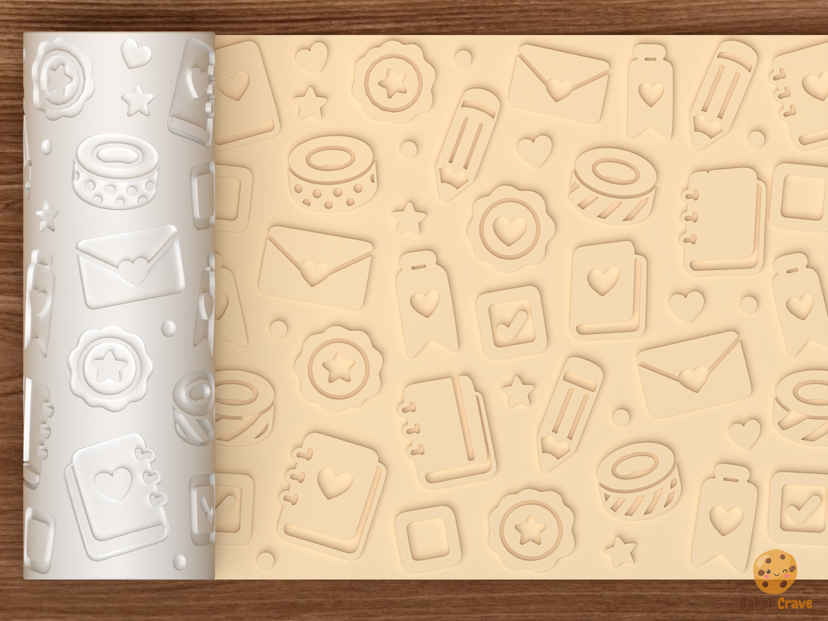 Journaling Stationery Textured Roller STL File
