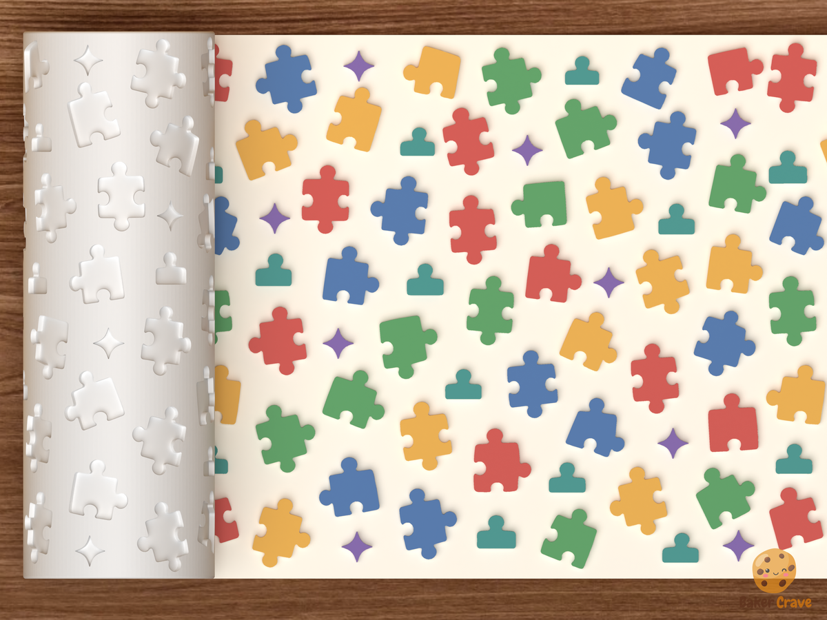 Jigsaw Puzzle Pieces Textured Roller