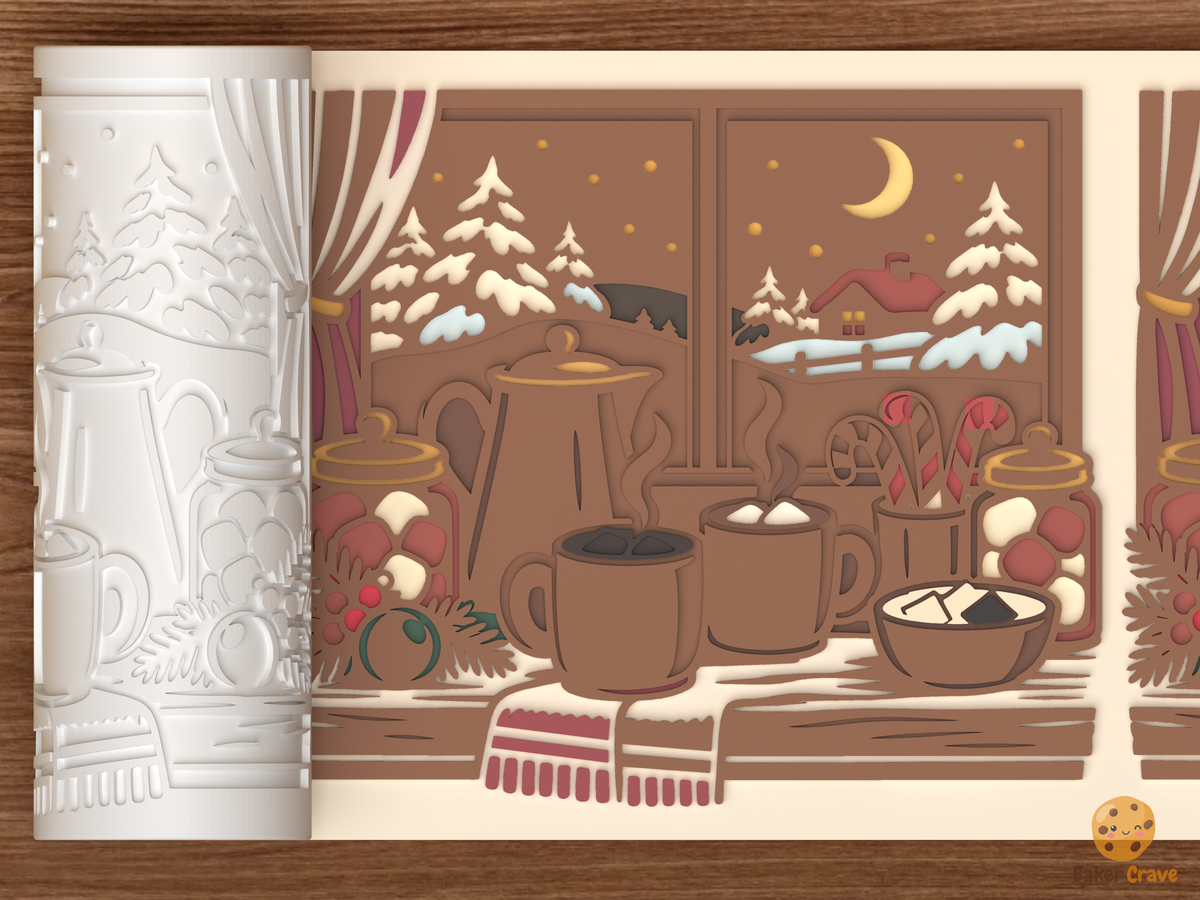 Hot Cocoa Window Bar Textured Roller