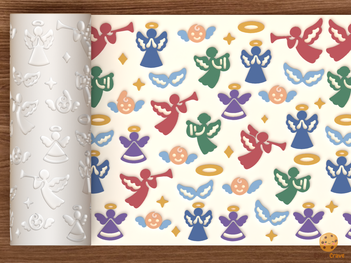 Christmas Angels Heavenly Host Textured Roller