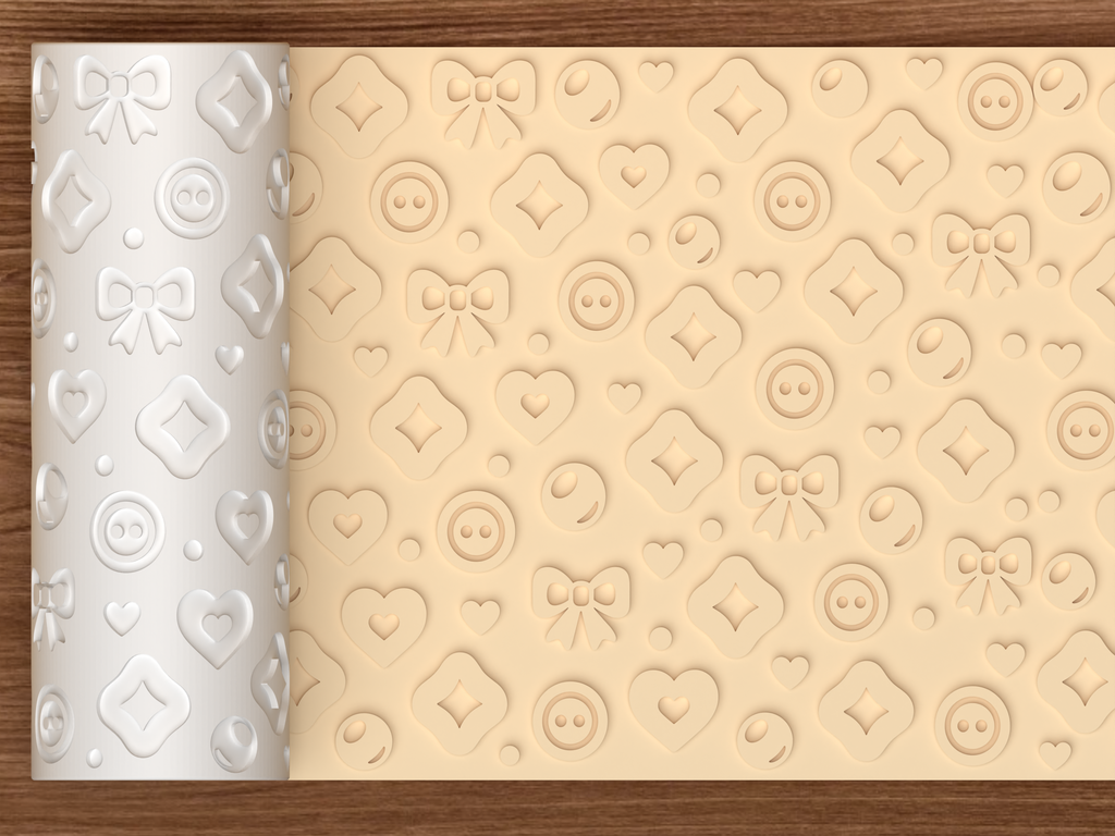 Sewing Craft Textured Roller STL File - 01 main photo emboss