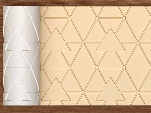 Bold Tribal Triangle Textured Roller STL File - 01 main photo emboss