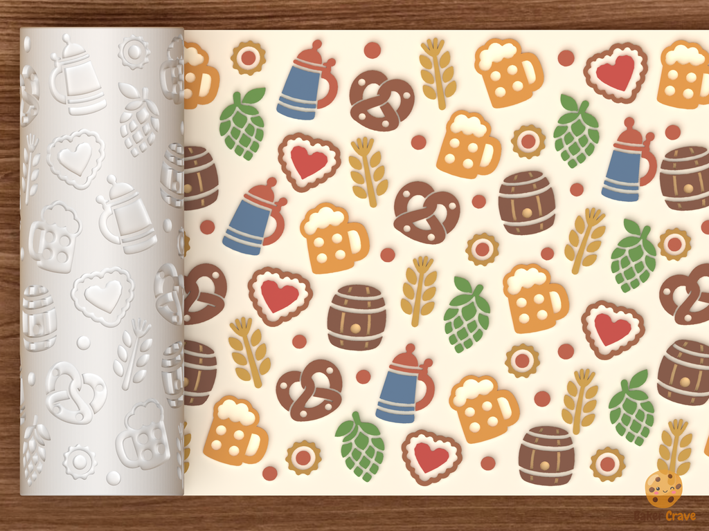 Beer Pretzel Brewhouse Textured Roller STL File