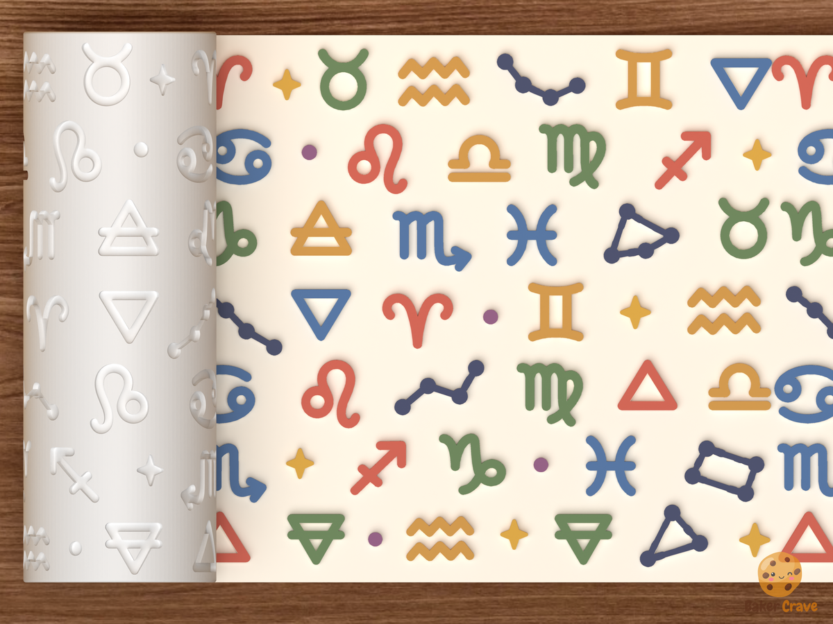 Zodiac Signs Textured Roller