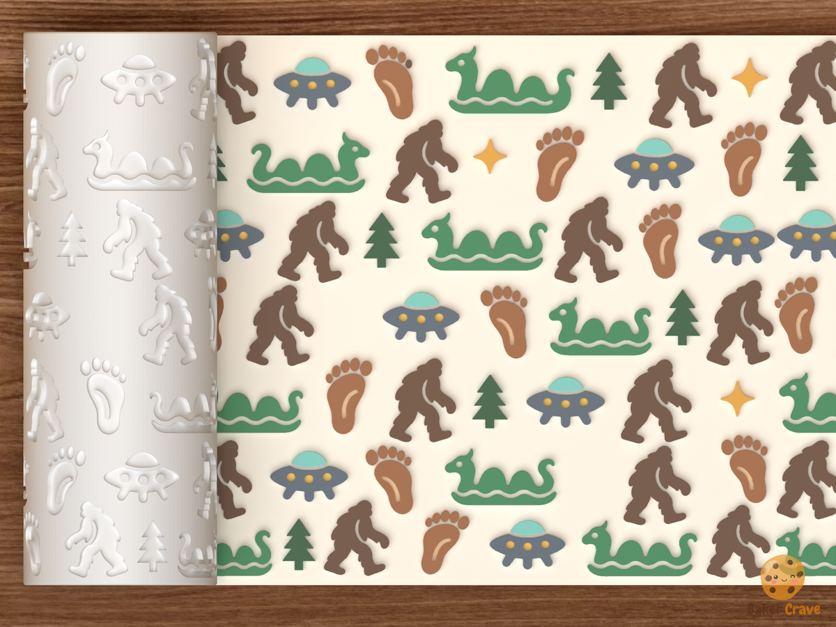 Bigfoot Cryptid Trail Textured Roller STL File