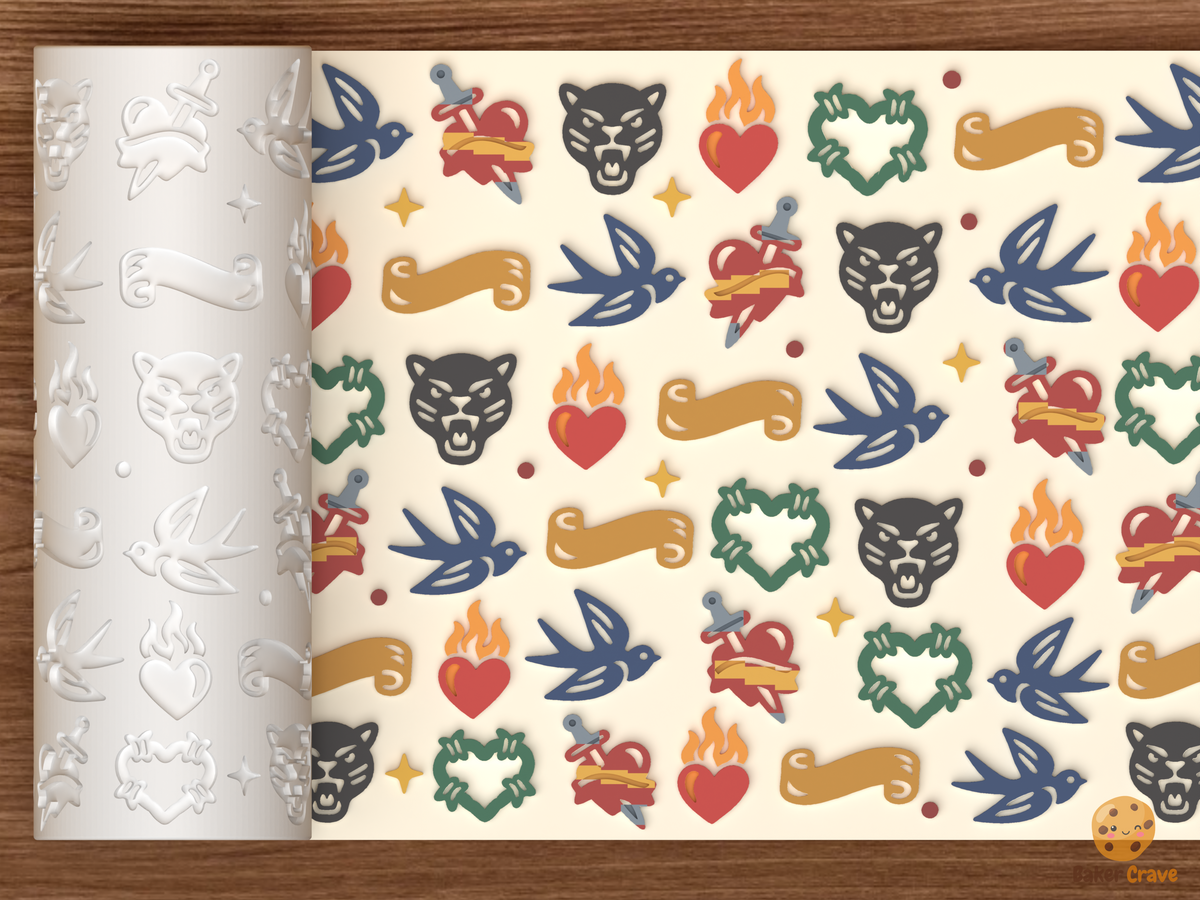Traditional Tattoo Flash Textured Roller