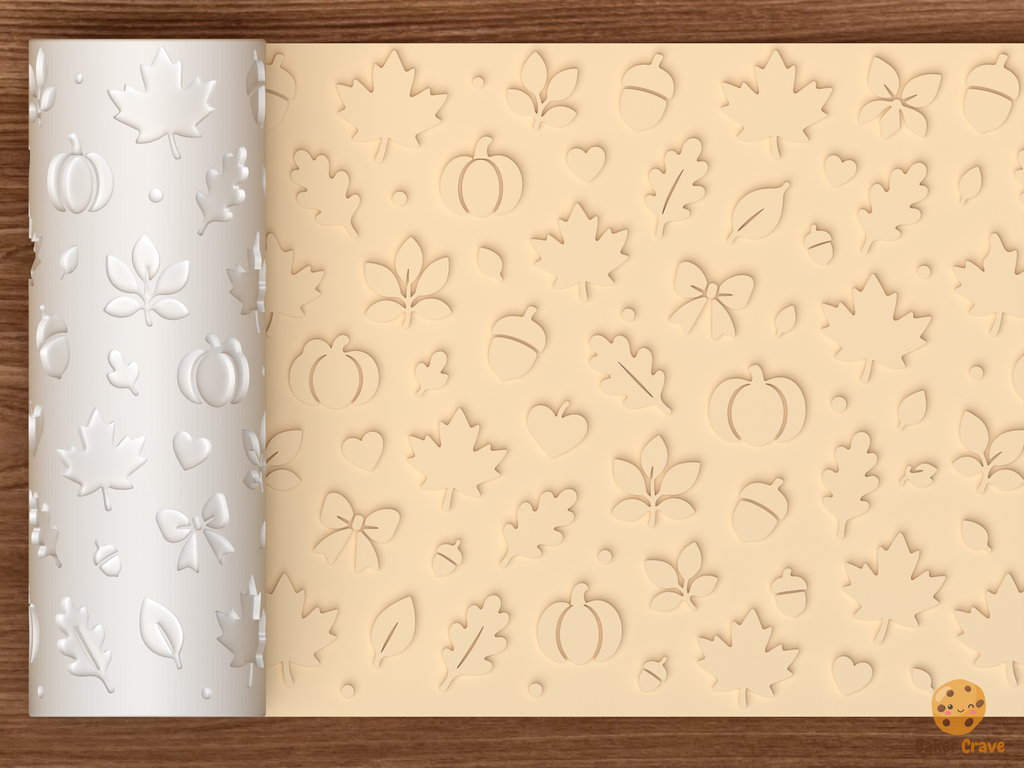 Autumn Harvest Textured Roller STL File - 01 main photo emboss
