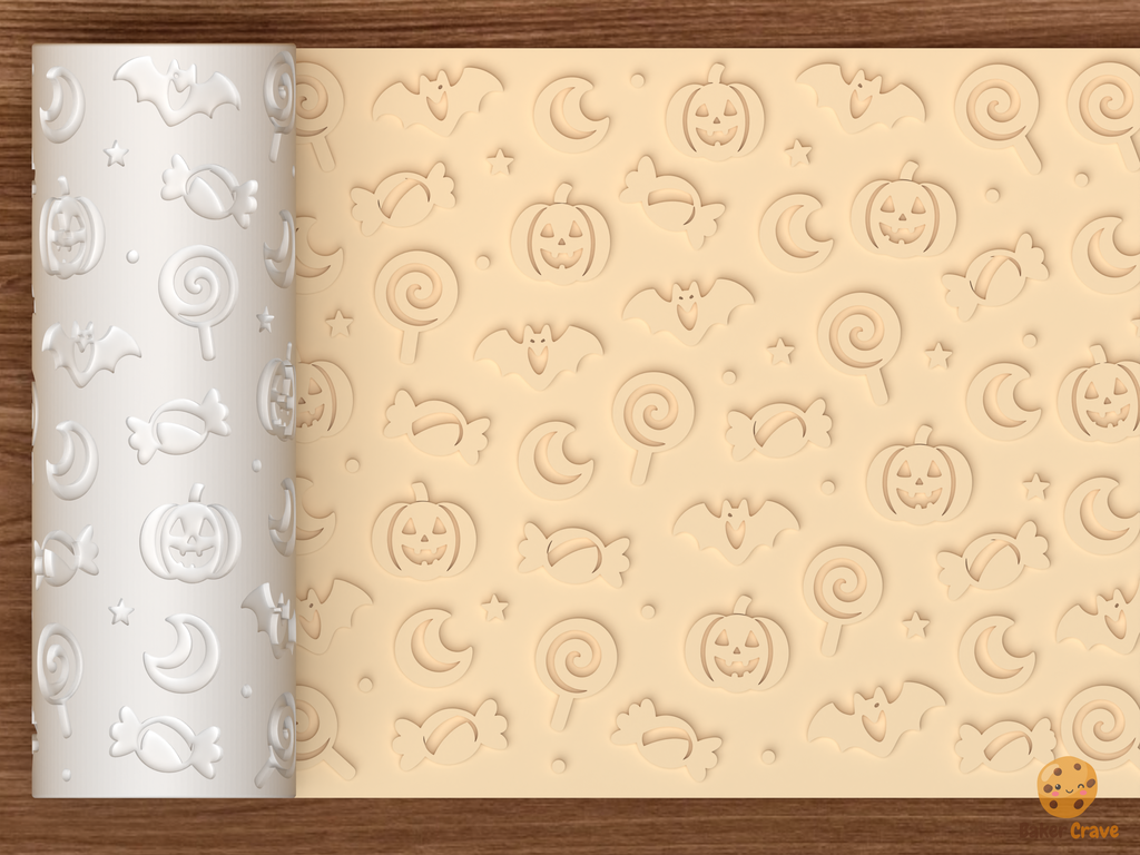 Haunted Lollipop Swirl Textured Roller STL File - 01 main photo emboss