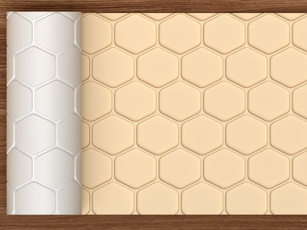 Honeycomb Hexagon Textured Roller STL File - 01 main photo emboss