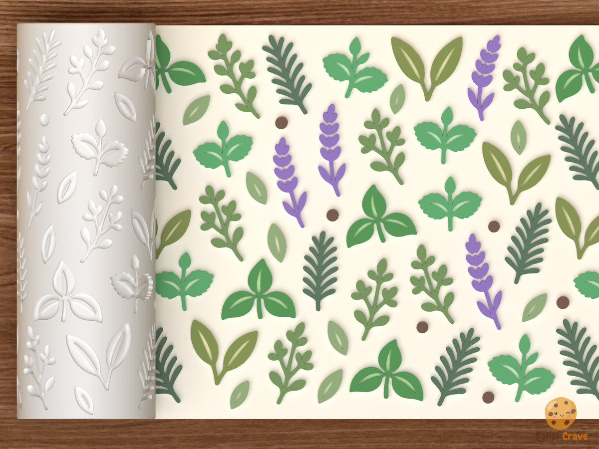 Lavender Culinary Herbs Textured Roller STL File