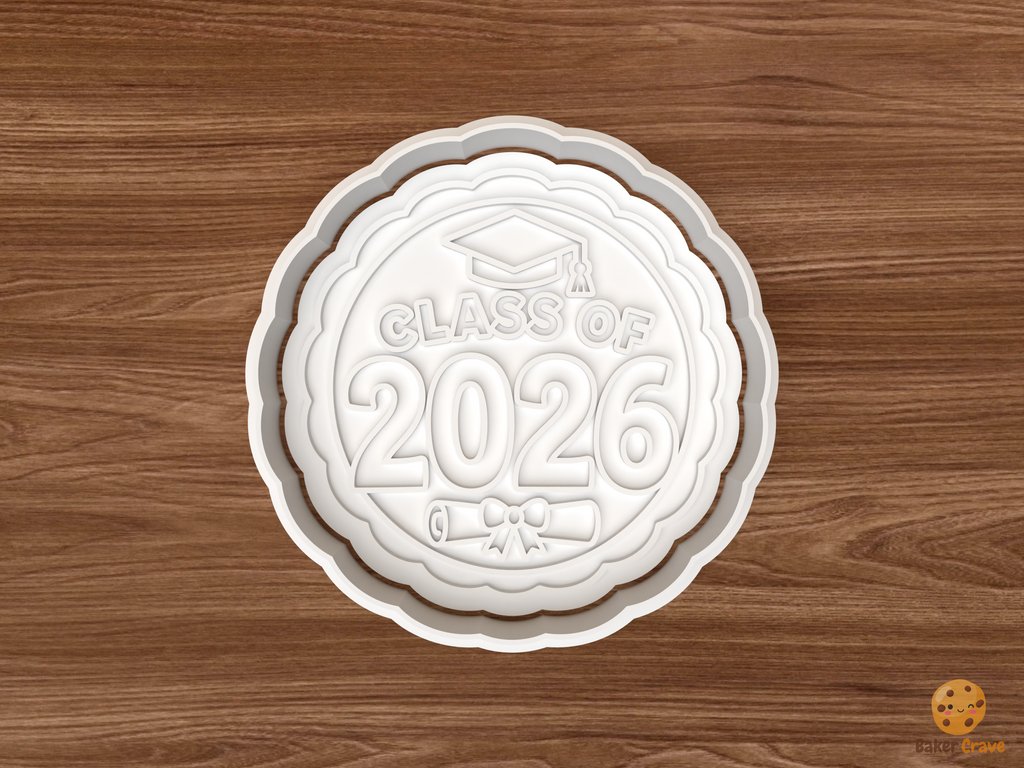 Class of 2026 Graduation Cookie Cutter STL File