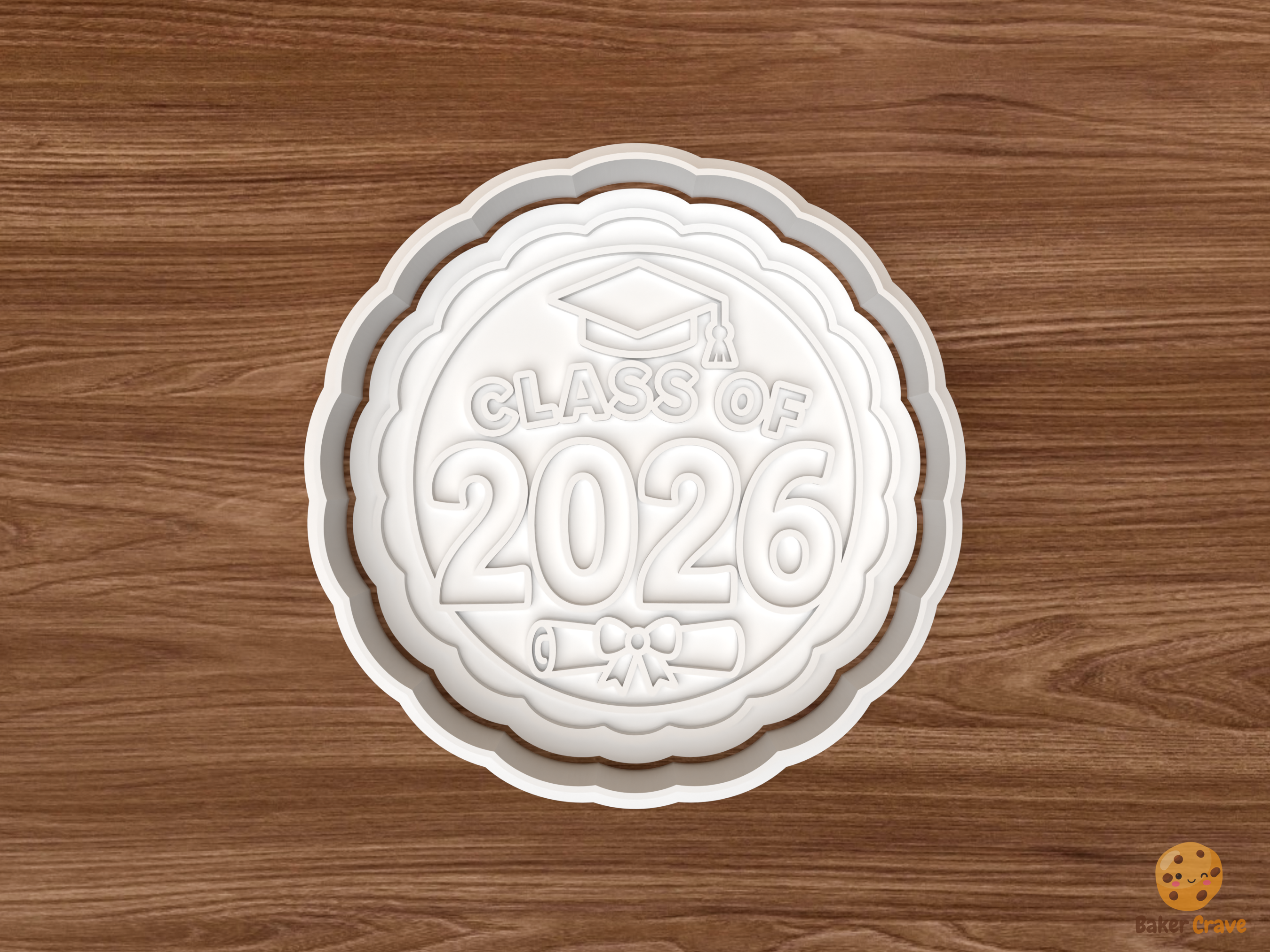 Class of 2026 Graduation Cookie Cutter STL File