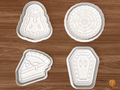 Halloween Pie Cookie Cutter Set STL File - 01 set main