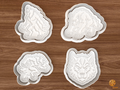 Halloween Werewolf Cookie Cutter Set STL File - 01 set main