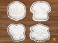 RN Graduation Cookie Cutter Set STL File - 01 set main