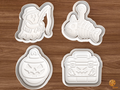 Halloween Fishing Cookie Cutter Set STL File - 01 set main