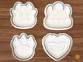 Mini Humbug Monster Topper Cookie Cutter Set STL File