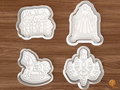 Haunted Attic Cookie Cutter Set STL File