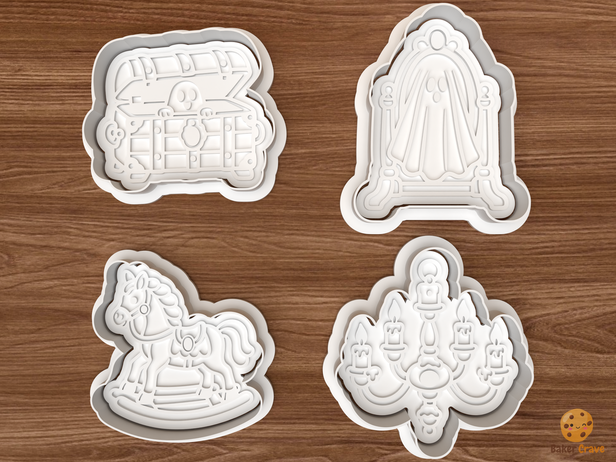 Haunted Attic Cookie Cutter Set STL File