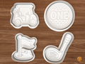 Golf First Birthday Cookie Cutter Set STL File - 01 set main