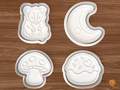Whimsical Opossum Woodland Cookie Cutter Set STL File - 01 set main