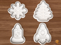 Atomic Kitsch Christmas Cookie Cutter Set STL File - 01 set main