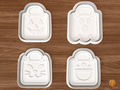Trick Or Treat Bags Cookie Cutter Set STL File
