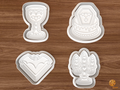 Gothic Halloween Dessert Cookie Cutter Set STL File - 01 set main