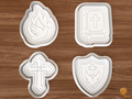Confirmation Cookie Cutter Set STL File - 01 set main