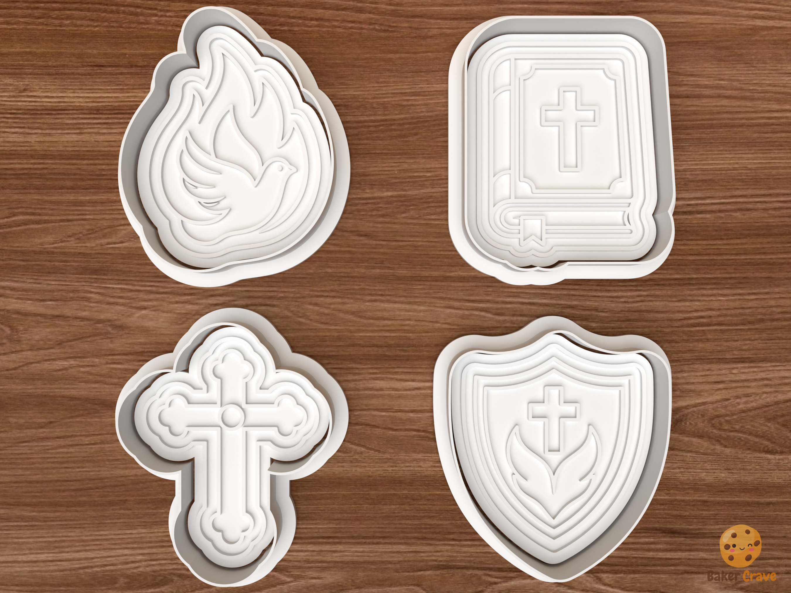 Confirmation Cookie Cutter Set STL File - 01 set main