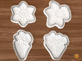 Daffodil Blooms Cookie Cutter Set STL File
