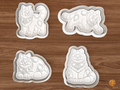 Icelandic Christmas Cat Cookie Cutter Set STL File - 01 set main