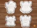 Halloween Highland Cow Cookie Cutter Set STL File