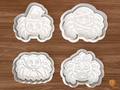 Halloween Spider Cookie Cutter Set STL File - 01 set main
