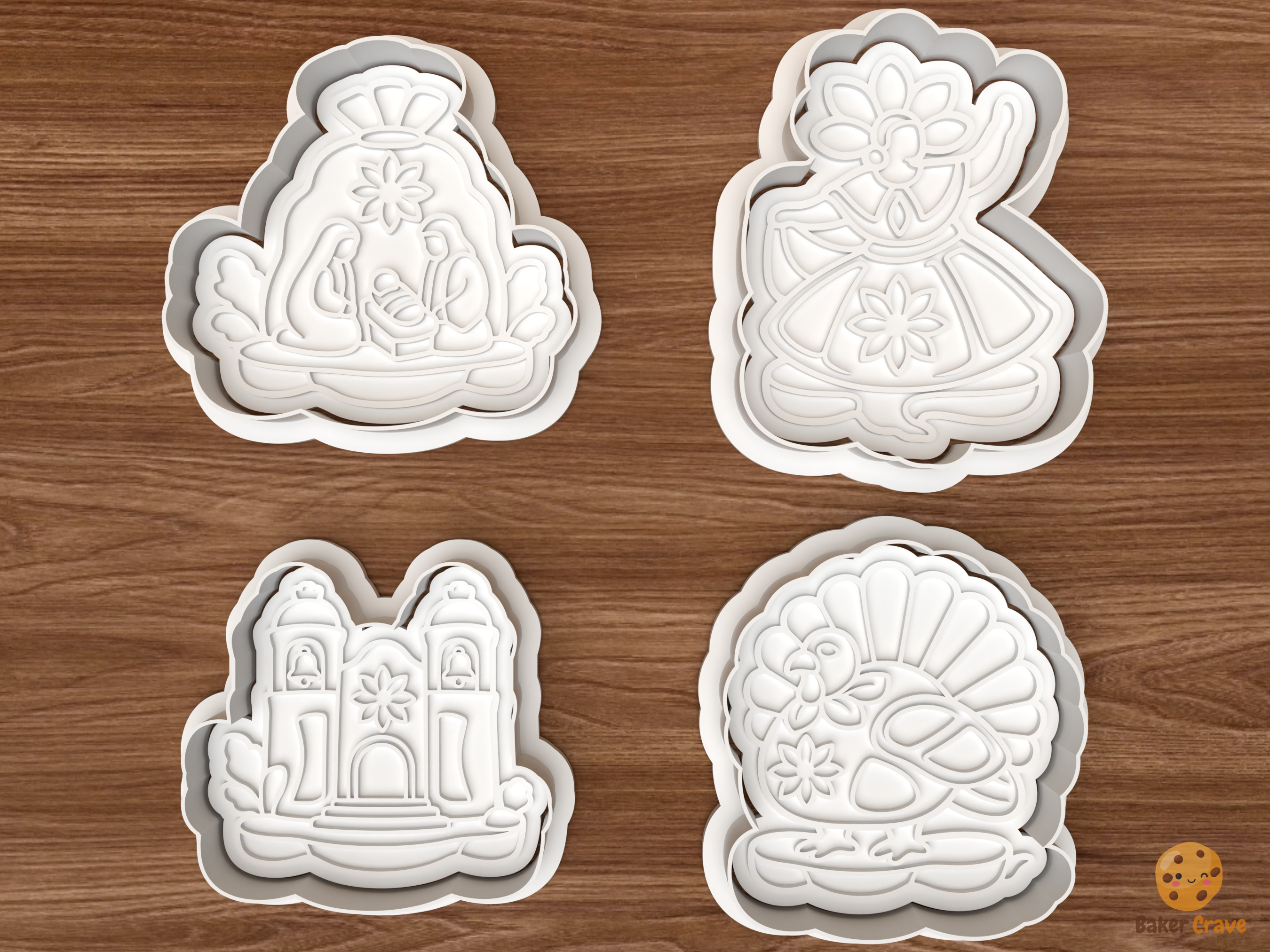 Oaxaca Night of the Radishes Cookie Cutter Set STL File - 01 set main
