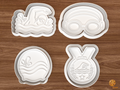 Swimming Cookie Cutter Set STL File - 01 set main