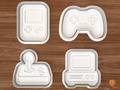 Retro Gaming Cookie Cutter Set STL File - 01 set main