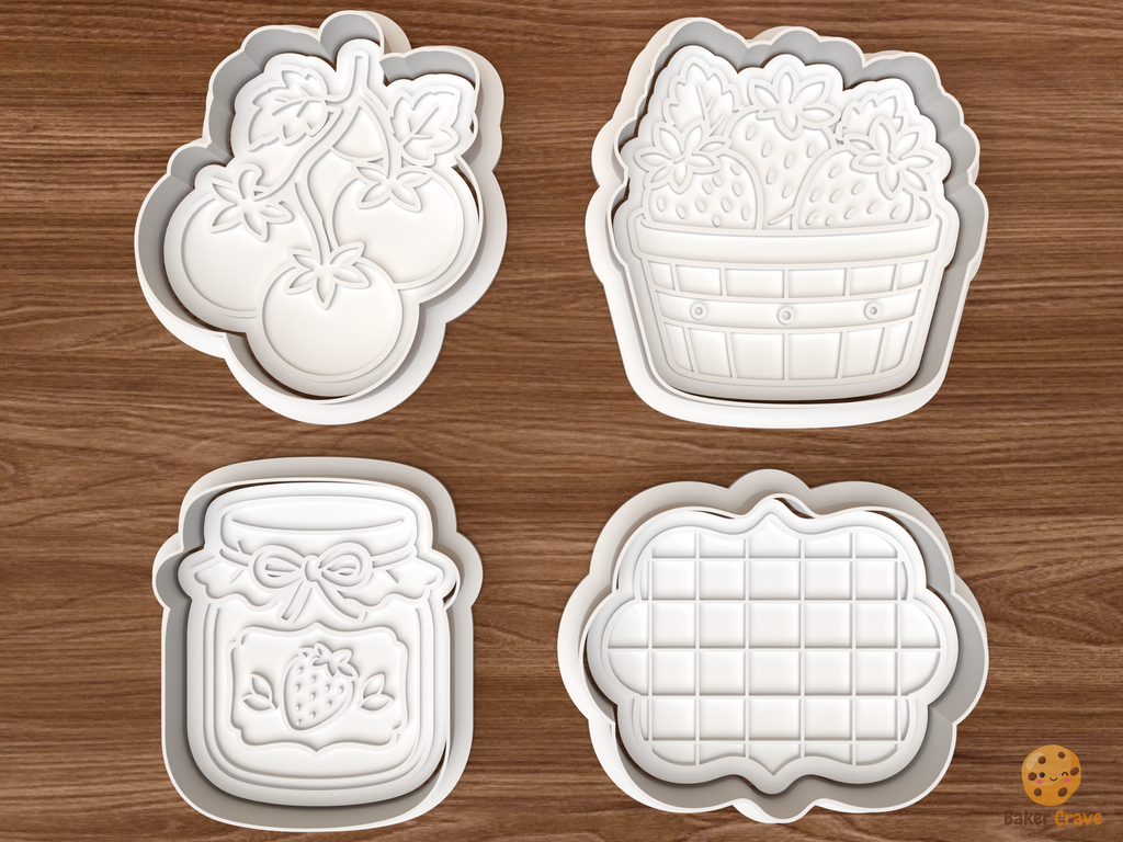 Farmers Market Cookie Cutter Set STL File - 01 set main