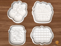 Farmers Market Cookie Cutter Set STL File - 01 set main